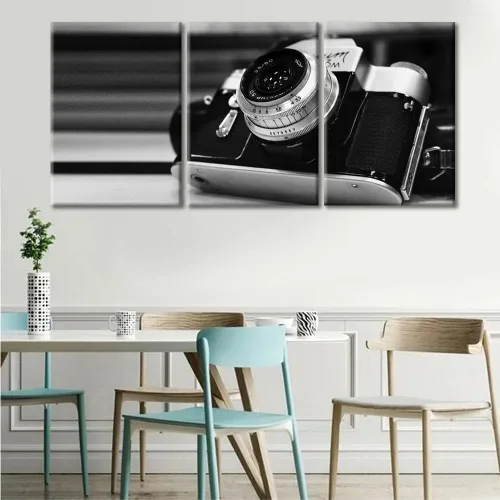 Vista 31 de TUMOVO Cuadros de la ciudad de Nueva York, arte de pared en blanco y negro, 3 paneles, rascacielos del centro de América, impresiones artísticas