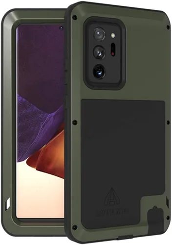 Vista 11 de LOVE MEI Funda para Samsung Galaxy Note 20 Ultra, resistente al aire libre, a prueba de golpes, a prueba de polvo, híbrida, de aluminio, resistente