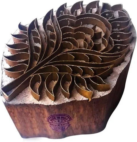 Vista 11 de Sello de Arcilla de Madera con Patrón de Loto de Latón para Impresión Rural BSCtag001