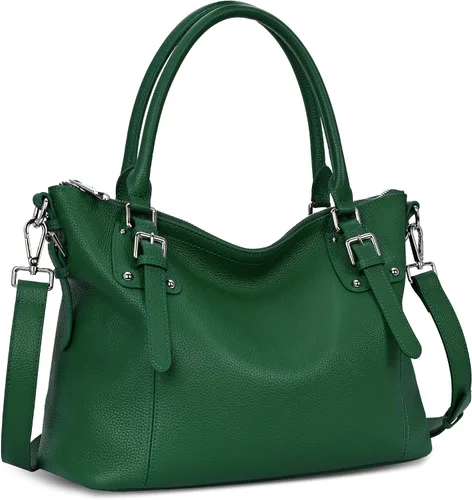 Vista 16 de HESHE - Carteras y bolsos de cuero genuino para mujer, bolso de mano, bolso de hombro, bolso de asa superior, bolso cruzado, bolso tipo morral