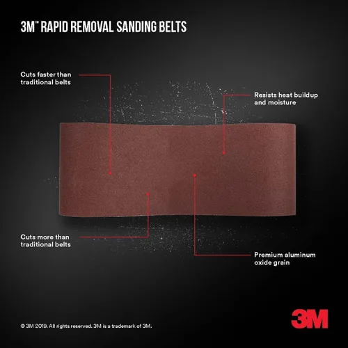 Vista 6 de 3M BELT4X361PK60 Cinturón de lijado, marrón