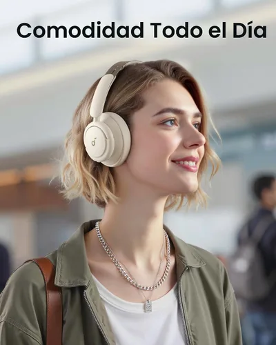 Vista 5 de Soundcore Q30 de Anker, Audífonos híbridos con cancelación activa de ruido, múltiples modos, audio de alta resolución, EQ personalizado a través