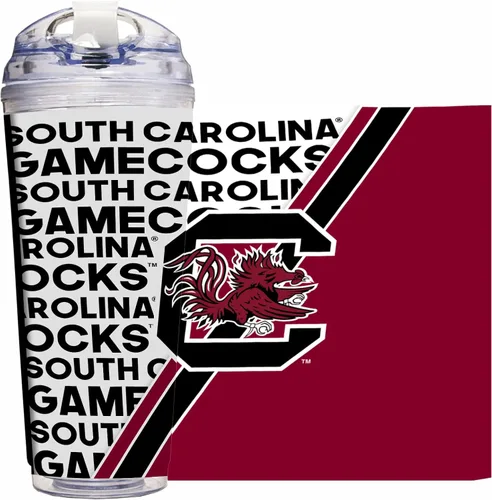 Vista 117 de Rico Industries Taza acrílica NCAA estándar de 24 onzas con tapa con bisagra, taza de doble pared oficialmente licenciada con pajita