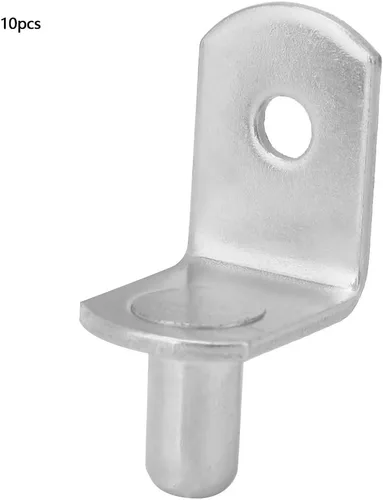 Vista 9 de 10 unids soporte de estante clavijas de soporte de metal placa de fijación pasadores de estante soportes de montaje en pared para gabinetes gabinete