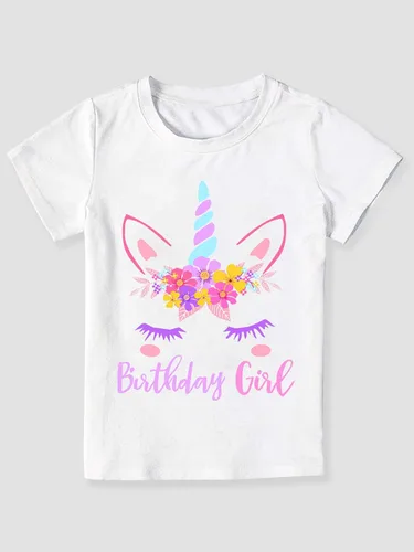 Vista 3 de Doctor Unicorn Conjunto de cumpleaños para niñas, vestido con falda de tutú, camiseta de unicornio, diadema y banda de satén