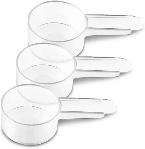 Vista 10 de Paquete de 20 cucharadas de cucharadas medidoras, 1 cucharada (0.5 fl oz) de plástico para café Clear short-handle 1 tbsp scoops for coffee, loose