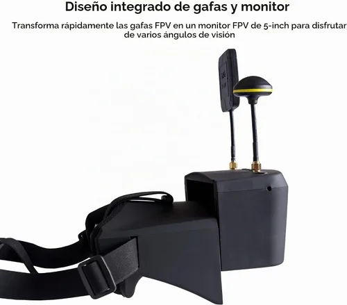 Vista 5 de EV800D Gafas FPV con DVR - 5.8G 40CH Pantalla de 5 Pulgadas Antena Integrada Batería para Cámara FPV Analógica y Transmisor Dron FPV RC Coche Avión