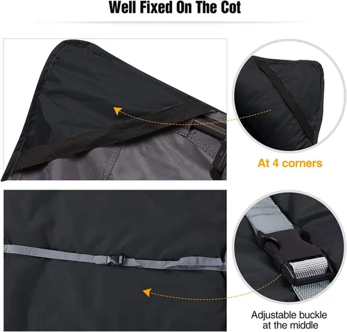 Vista 5 de REDCAMP Extra Thick Folding Sleeping Cot Pads, 75"x28"Comfortable Soft Velvet Cotton Camping Cot Mattress Pad for Hiking, Backpacking,Navy Gray Brown