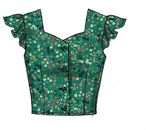 Vista 4 de McCall Pattern - Blusa con puños fruncidos para mujer, tallas 6-14, patrón de costura