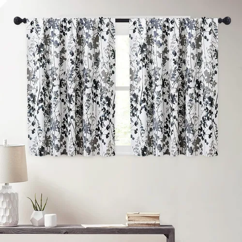 Vista 10 de Cortinas Kgorge opacas, diseño de damasco