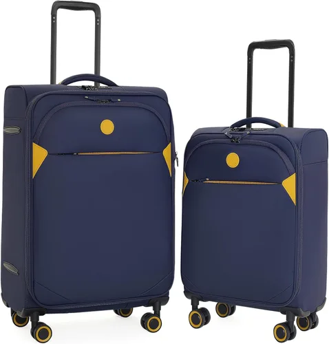 Vista 25 de Verage Cambridge - Maleta ligera con ruedas giratorias expandibles, Negro -, Conjuntos de equipaje negro Softside