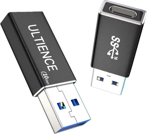 Vista 13 de Adaptador USB a USB C de doble cara de 10 Gbps, adaptador tipo C hembra a USB 3.2 macho, carga rápida de 60 W para iPhone 16 15 14 Plus Pro Max