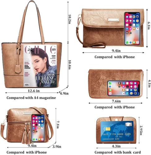 Vista 3 de AILLOSA Carteras y bolsos de mano para mujer, bolsos de hombro