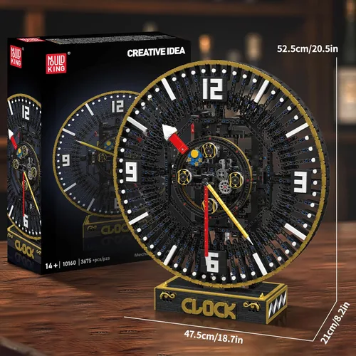 Vista 7 de Mould King 10160 Mechanic Grand Clock - Juego de construcción de 3675 piezas, modelo de reloj de ladrillo motorizado, control de aplicación