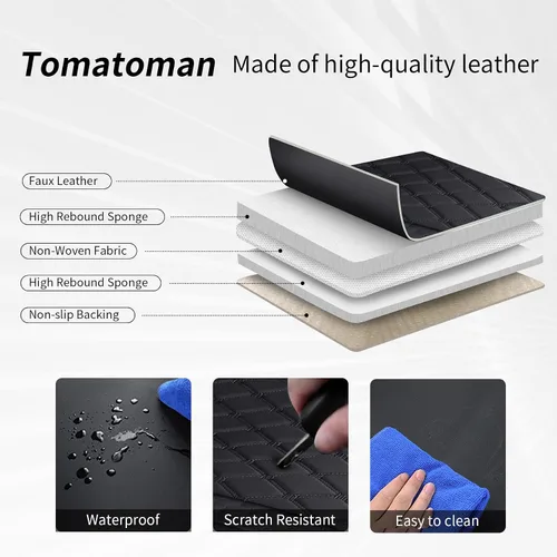 Vista 3 de Tomatoman F-150 Fundas de asiento delantero compatibles con Ford F150 2009-2024 2025 2026 2017-2026 F250 F350 F450 Supercrew Super Duty Limited