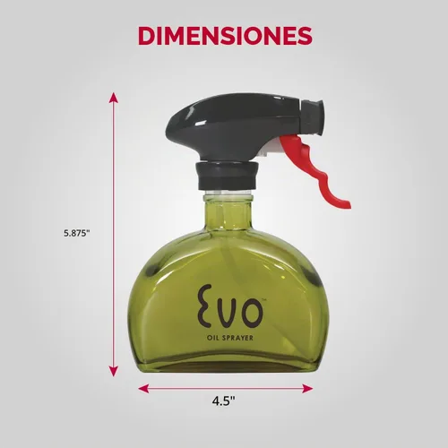 Vista 8 de Evo botella pulverizadora de aceite, sin aerosol, para aceites de oliva de cocina Verde
