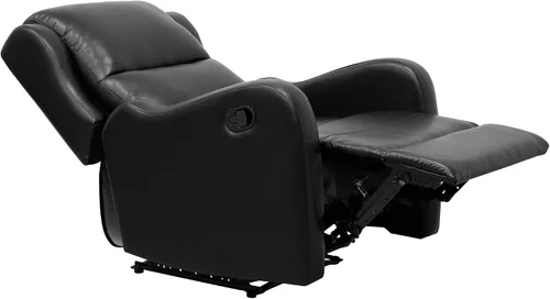 Vista 8 de Lexicon Silla reclinable manual, sillón reclinable de pared, piel sintética Negro