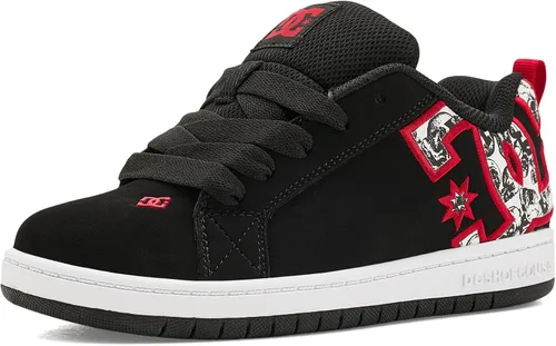 Vista 14 de DC Kids Court Graffik Skate Shoe Negro/Rosa