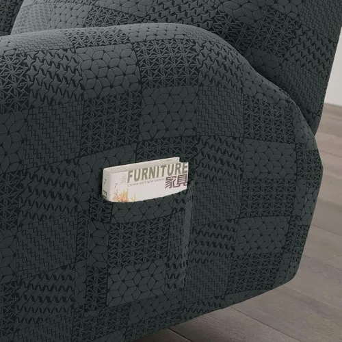 Vista 5 de vctops 10 fundas geométricas para sofá reclinable copetudo, suaves, elásticas y suaves de 4 asientos, funda antideslizante para sofá, protector