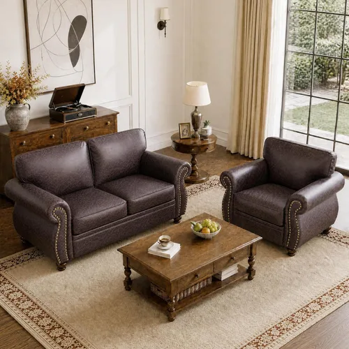 Vista 22 de Couchus Silla decorativa Mid-Century de 42 pulgadas de ancho, sofá