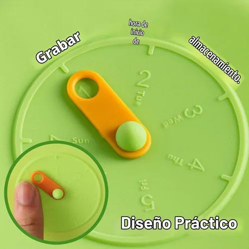 Vista 6 de Tapas elásticas de silicona para almacenamiento de alimentos, tapas reutilizables elásticas y selladas con pestaña de extracción fácil de abrir e