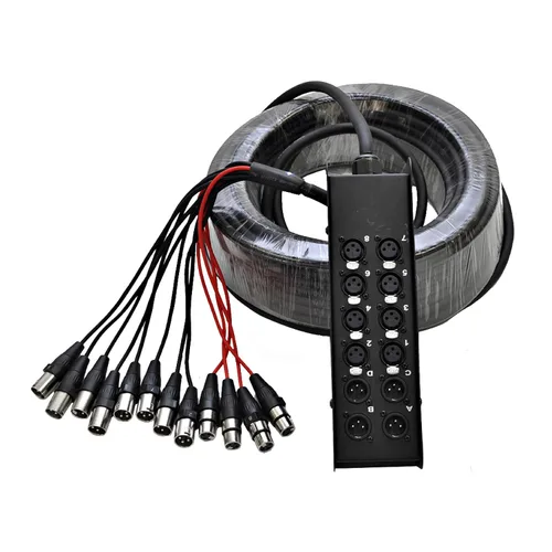 Vista 9 de Seismic Audio SACB-6x25 - Cable de envío de sub canal XLR de perfil bajo de 6 canales, con cable de serpiente, 7.62 metros