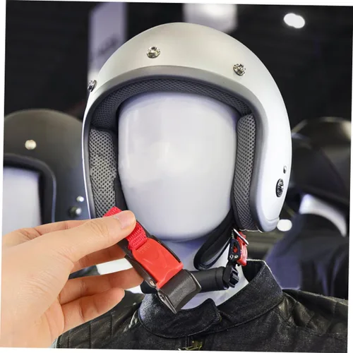 Vista 5 de SOLUSTRE 4pcs motocicleta hebilla clips liberación rápida para equipo de seguridad fácil instalación para accesorios rojo