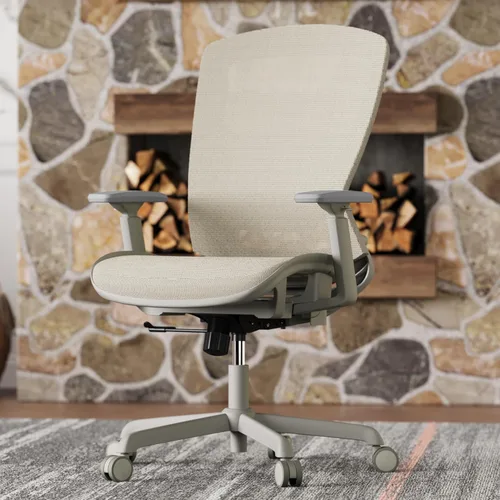 Vista 2 de ELABEST Silla de oficina de malla, silla ergonómica de escritorio para computadora, silla de tareas resistente, soporte lumbar ajustable