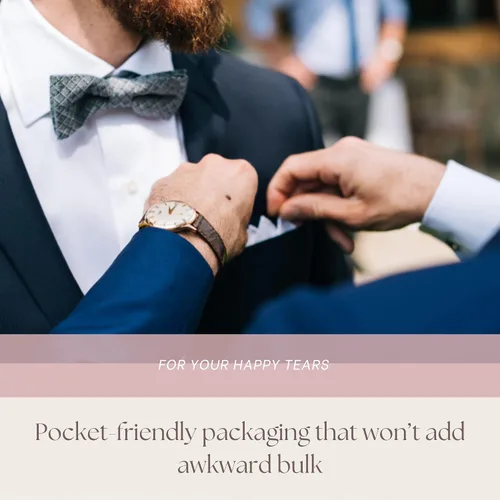 Vista 8 de Paquetes de pañuelos de boda para invitados, juego de 20 unidades, para tus lágrimas felices, recuerdos de boda para invitados, papel esmerilado