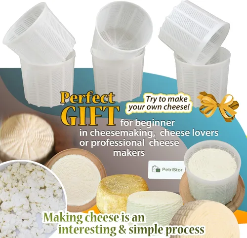 Vista 9 de PetriStor Molde de queso suave para hacer queso de 1.85 cuartos de galón, molde para hacer queso, molde en forma de queso crema, suministros caseros