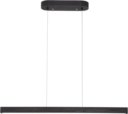 Vista 12 de Lámpara colgante lineal de madera de 31.5" – Lámpara de araña LED regulable con control remoto, iluminación moderna ajustable de estilo granja