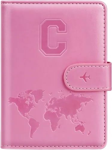 Vista 67 de Funda para Pasaporte Personalizada con Letra de la A a la Z, Billetera de Viaje con Bloqueo RFID, Funda para Pasaporte, Estuche para Pasaporte