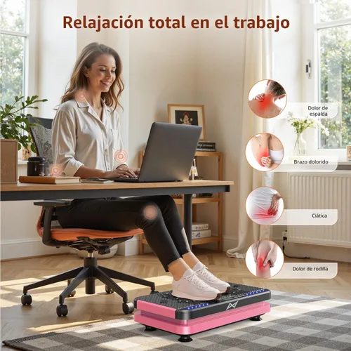 Vista 4 de AXV Vibration Plate Exercise Machine Fitness Platform Body Vibrating Board ARK.ROSA