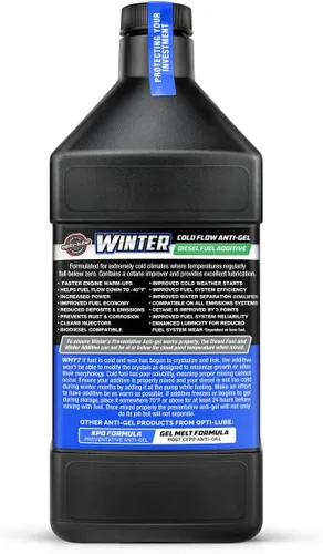 Vista 4 de Opti-Lube Aditivo de combustible diesel anti-gel para invierno, 1 cuarto