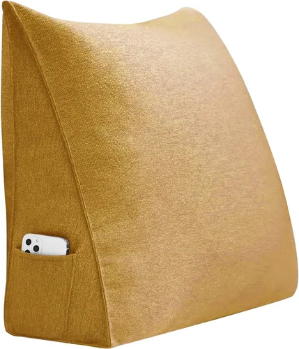 Vista 2 de VERCART Almohada triangular de cuña para cama, respaldo de apoyo, cojín de lectura para lumbar y sentarse, almohadas decorativas para silla