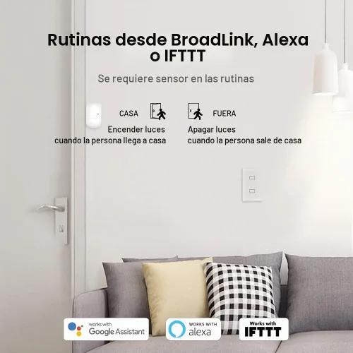 Vista 5 de BroadLink Interruptor de luz inteligente, no requiere cable neutro, un solo polo con aplicación y control de voz, interruptor temporizador táctil