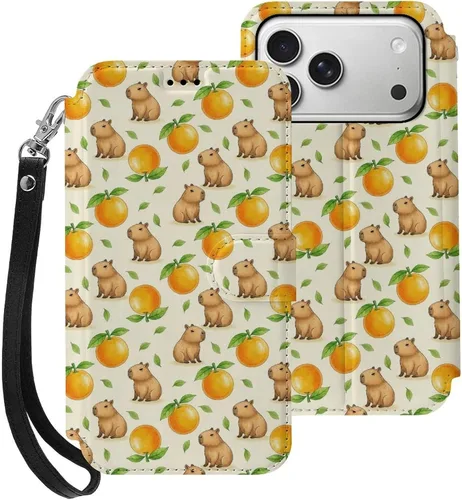 Vista 13 de SWEET TANG Compatible with iPhone 17 Pro Wallet Case Women PU Leather Shockproof Protective Folio Flip Cover (Chicken Chickens)