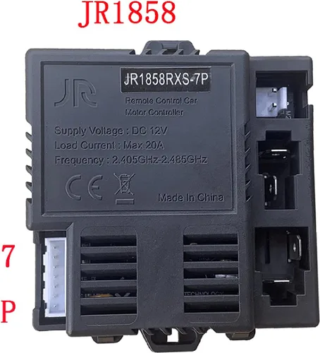 Vista 2 de weelye Control remoto Bluetooth 2.4G y JR1858RXS-7P 12V Kit receptor de coche alimentado para niños, caja de control de control accesorios