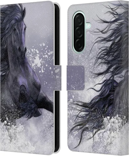 Vista 140 de Head Case Designs Officially Licensed Laurie Prindle A Morgan Christmas Western Stallion Leather Wallet Case Compatible with Samsung Galaxy A07 4G