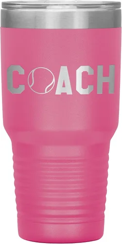 Vista 9 de Vaso de entrenador de tenis – Regalo de entrenador de tenis de 30 onzas con aislamiento de acero inoxidable grabado, color negro