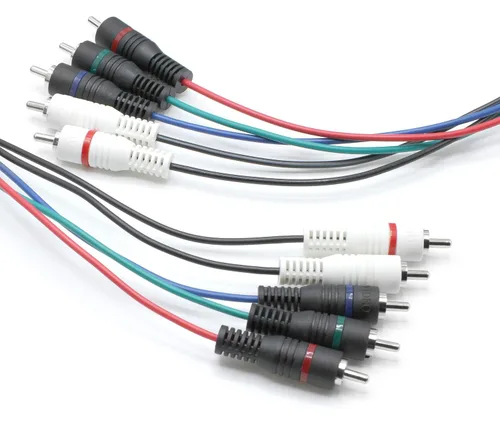 Vista 3 de THE CIMPLE CO Cable de audio y video componente RCA de 5 partes de 6 pies – Cable de TV componente YPbPr con compuesto de audio para 480i, 480p