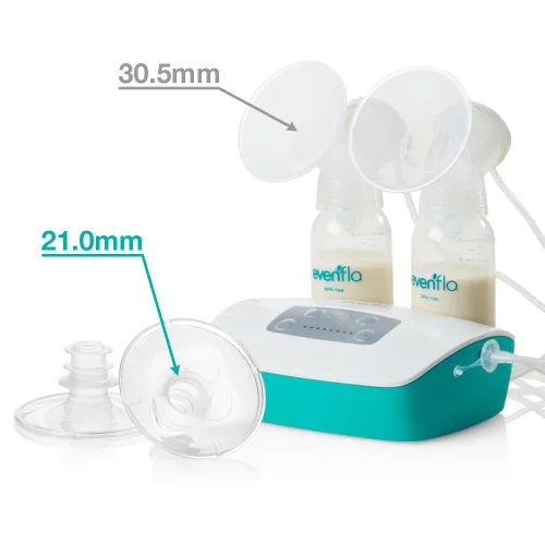 Vista 3 de Evenflo Feeding Sistema de brida AdvancedFit de 2 piezas con acceso a video instructivo, XS, 0.827 in (paquete de 2)