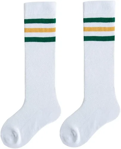 Vista 3 de Calcetines altos hasta la rodilla para niñas y niños pequeños Malla/Rayas 5 Pares