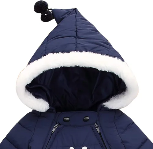 Vista 3 de Traje de nieve para bebé de 3 piezas todo en uno, mono con cremallera y acolchado