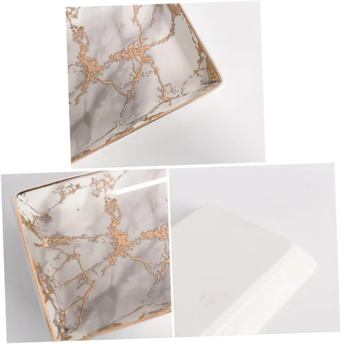 Vista 2 de SHERCHPRY Ceramic Jewelry Tray Bandejas Decorativas Ceramic Ring Plate Trinket Tray Ceramic Jewelry Dish Ceramic Tray Ceramic Earring Tray Ceramic