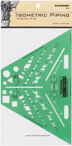 Vista 2 de Plantilla de tubería isométrica Rapidesign, 1 unidad (R43)