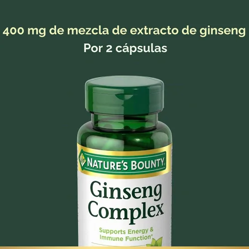 Vista 3 de Complejo herbal para la salud de Nature's Bounty, cápsulas de ginseng, 75 cada una, 74312119323, paquete de de 1, 1, 1