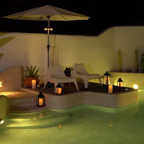 Vista 8 de 5plots Velas individuales sin llama para exteriores, impermeables, de 4 x 10 pulgadas, velas LED parpadeantes que funcionan con pilas con control