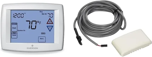 Vista 6 de White Rodgers Emerson 1F95-1277 termostato programable táctil de 7 días, color blanco & Emerson termostatos F145-1328 sensor remoto