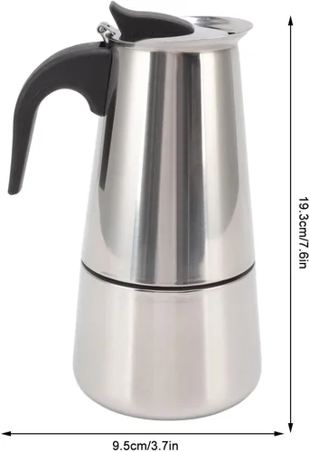 Vista 3 de Atyhao Cafetera eléctrica, olla eléctrica de acero inoxidable de grado alimenticio para el hogar y acampar al aire libre (10.1 fl oz)